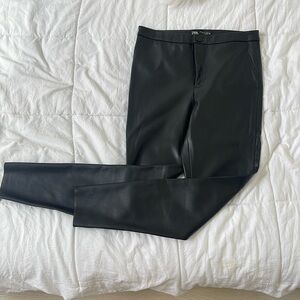 Zara faux leather leggings